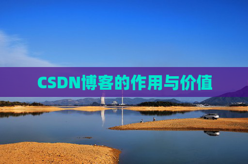 CSDN博客的作用与价值